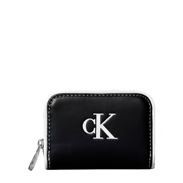 Calvin Klein PORTEFEUILLE FERMETURE CLAIR MOYEN CONTRASTE - U Noir- Ref 45 €